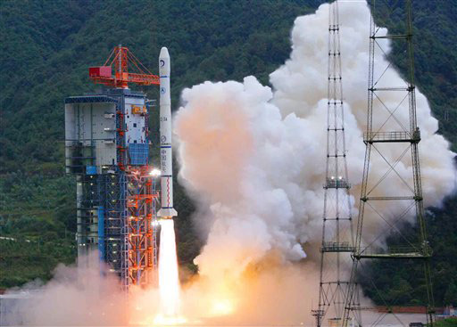 China Launches First Moon Probe
